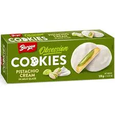 BERGEN OBSESSION PISTACHIO WHITE COOKIES 18 x 128g