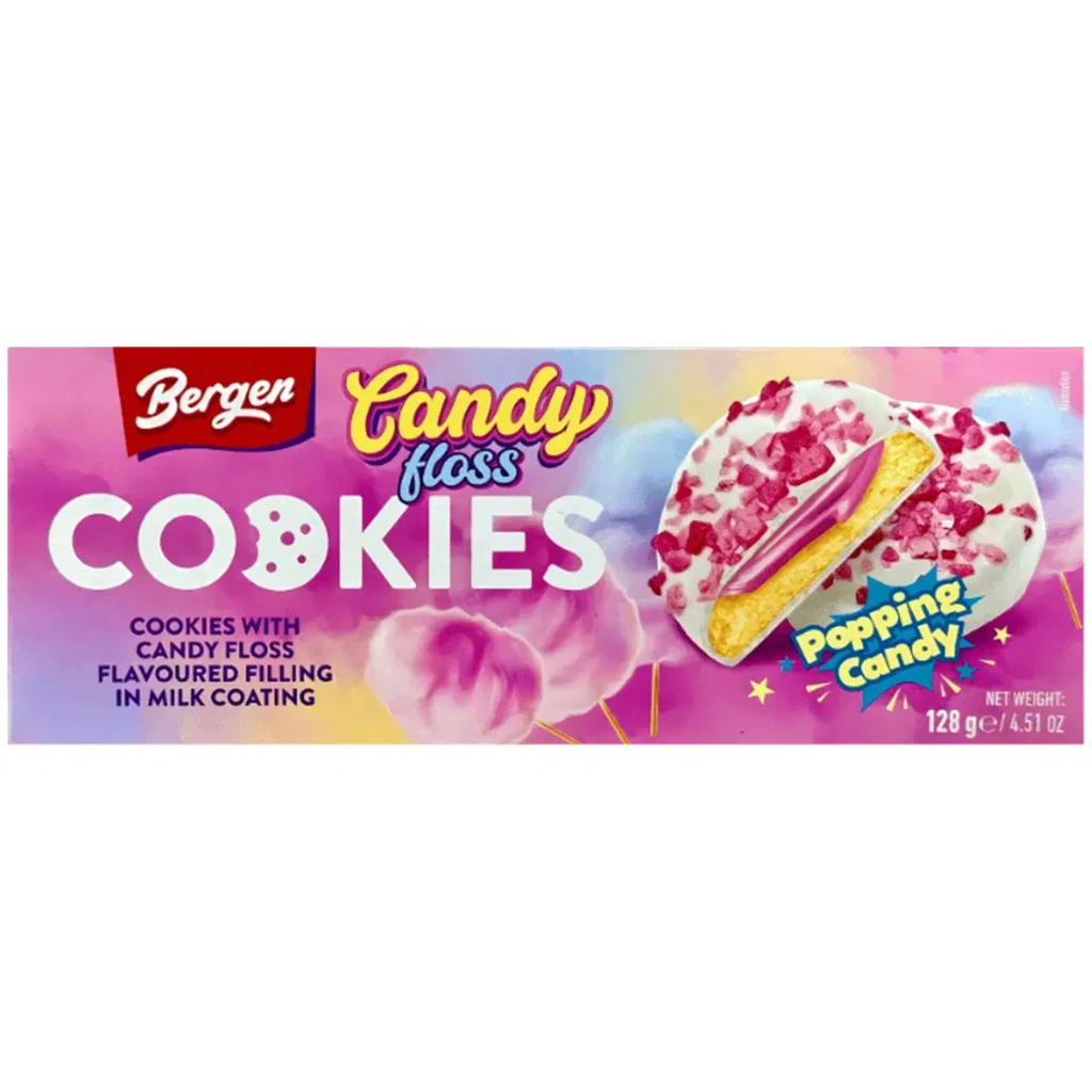 BERGEN CANDY FLOSS POPPING CANDY 18 x 128g