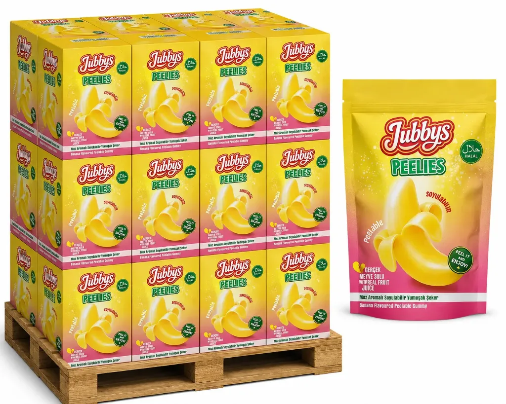 JUBBYS PEELIES BANANA PALLET DEAL 288 x 12 x 55g