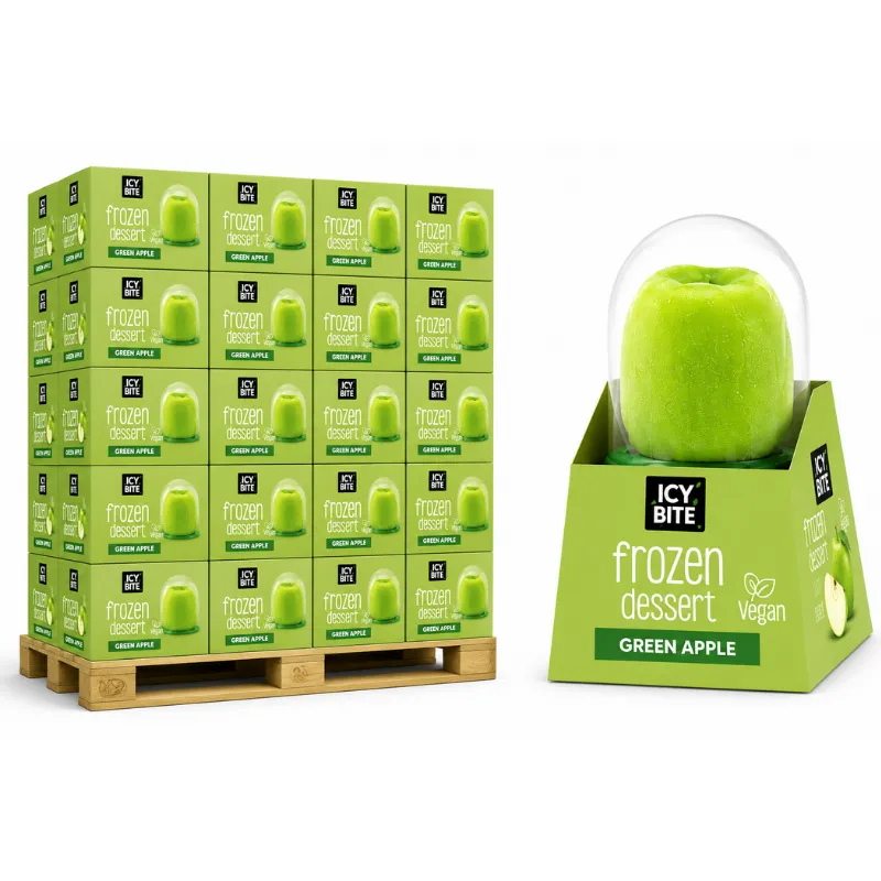 ICY BITE FROZEN DESSERT GREEN APPLE PALLET DEAL 168 x 12 x 75g