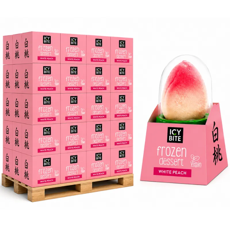 ICY BITE FROZEN DESSERT WHITE PEACH PALLET DEAL 182 x 12 x 75g