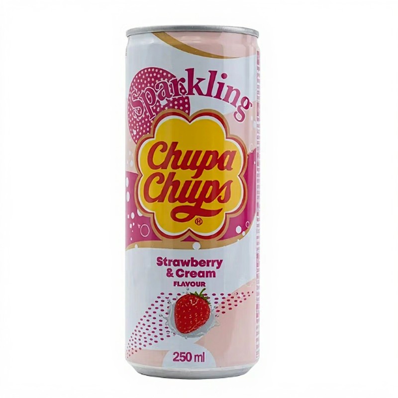 CHUPA CHUPS STRAWBERRY & CREAM FLAVOUR 24 x 250ml