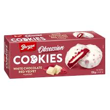 BERGEN OBSESSION RED VELVET COOKIES 18 x 128g