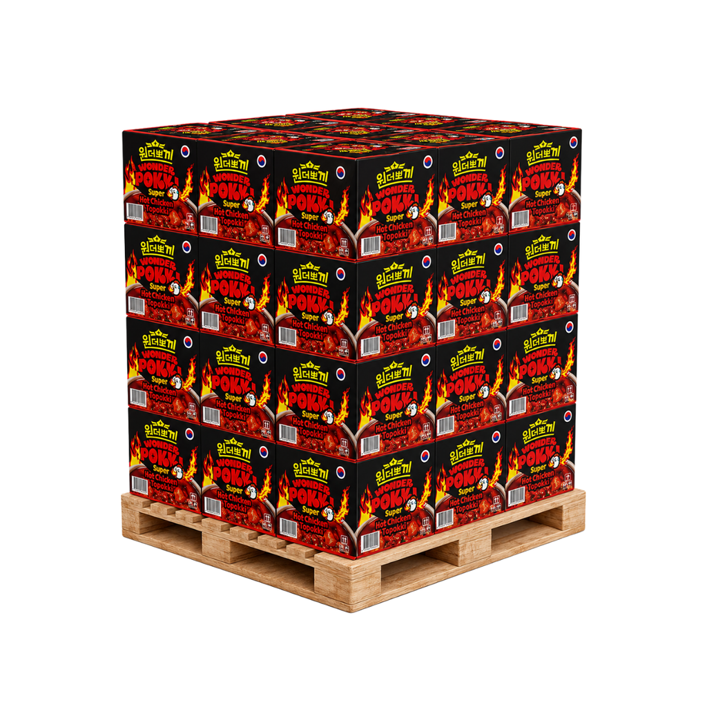 WONDERPOKKI SUPER HOT CHICKEN PALLET DEAL 56 x 30 x 120g