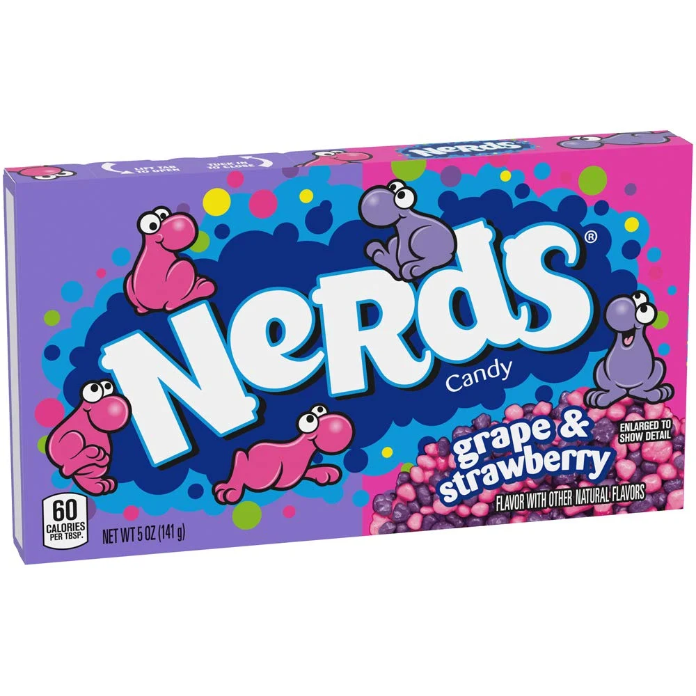 NERDS GRAPE  STRAWBERRY VIDEO BOX 12 x 141g